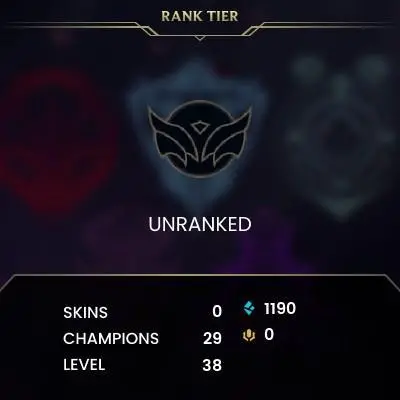 [EUW SERVER] Unranked Smurf Account ◈ UNRANKED ◈ lvl 30 + ◈10 Unranked Games NOT PLAYED ◈ FULL ACCESS ◈ EUROPE WEST ◈ 24/7 Live service