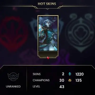 [EUW SERVER] Unranked Smurf Account ◈ UNRANKED ◈ lvl 30 + ◈10 Unranked Games NOT PLAYED ◈ FULL ACCESS ◈ EUROPE WEST ◈ 24/7 Live service
