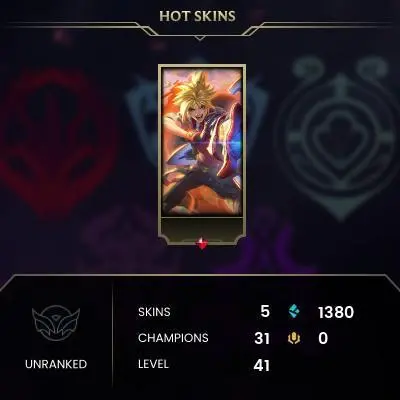 [EUW SERVER] Unranked Smurf Account ◈ UNRANKED ◈ lvl 30 + ◈10 Unranked Games NOT PLAYED ◈ FULL ACCESS ◈ EUROPE WEST ◈ 24/7 Live service