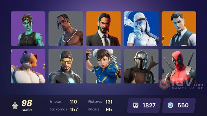 FA - [PSN/XBOX/SWITCH/PC] 99 skins | Travis Scott | Astro Jack | Gold Midas | Gold Brutus | Fixer | Point Patroller | Vivi Chroma | Trilogy