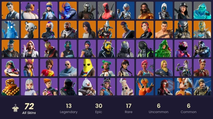 [ALL PLATFORMS]-72 Skins-The Paradigm OG-Neo Versa-Smoke Dragon-Brutus-Midas-Candy Axe-FULL ACCESS-