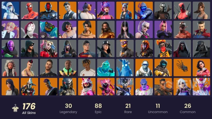 [PC/PSN/XBOX/NIN] 176 skins | FNCS 3:1 Champion | Polo Prodigy | Xander | Explorer Emilie | Kata Captain | Midas | Twyn| Spire Assassin | 300 VB