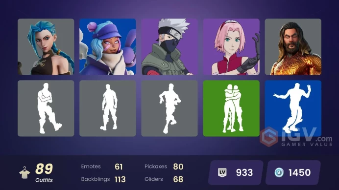 [ALL PLATFORMS]-89 Skin-Arcane Jinx-Games Guard-Sakura Haruno-Games Manager-Games Manager-Arcane Vi-FULL ACCESS-