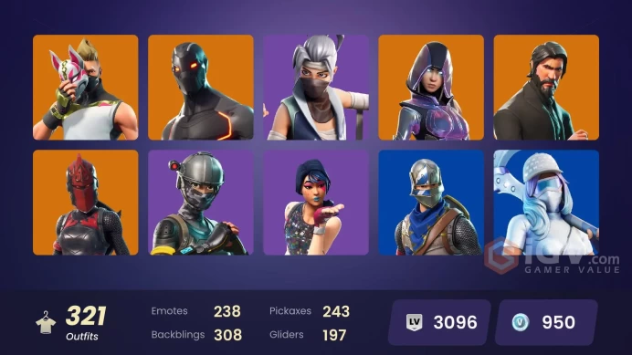 [PC/PSN/XBOX/NIN] 321 skins | OG STW | Sparkle Specialist | The Reaper | Glow | Blue Squire | Royale Knight | Leviathan axe |Gold Midas | 950 VB