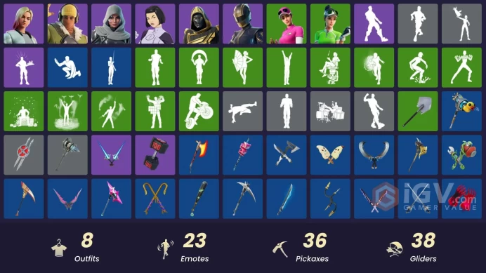 [PC/PSN/XBOX] 8 skins | Dupli-Kate | Recon Raptor | Blitz Knight | Hairpin | Jackie | Vanguard Zadie | Par Patroller | Birdie | Piñata Brian