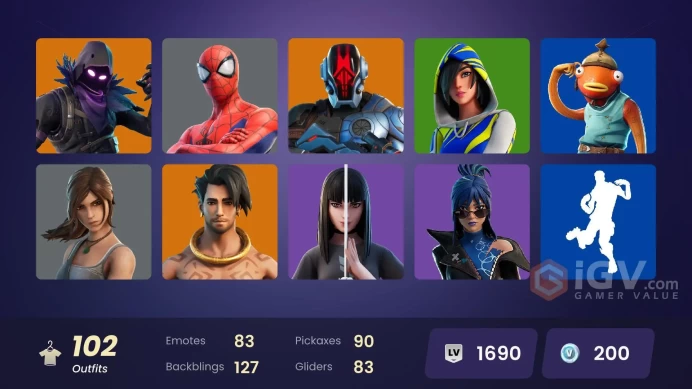 [PC/PSN/XBOX] 102 skins | FNCS 3:1 Champion | Game Knight | Unchained Ramirez | Keri Commander | Raven | Spire Assassin | The Imagined