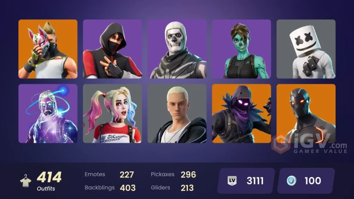 [PC/PSN/XBOX/NIN] 413 skins | OG STW | Galaxy | IKONIK | Glow | Blue Team Leader | Omega (stage 5) | Gold Midas | FNCS Renegade | 100 VB