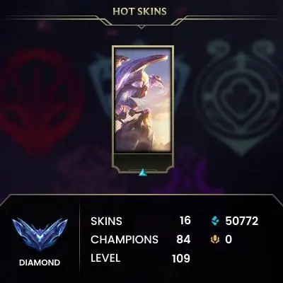 Diamond III (22 LP) / NA / 59% WR / BE: 50772 / CHAMPS: 84 / Pharaoh Amumu, Masque of the Black Rose Elise, Crime City Graves, Space Groove