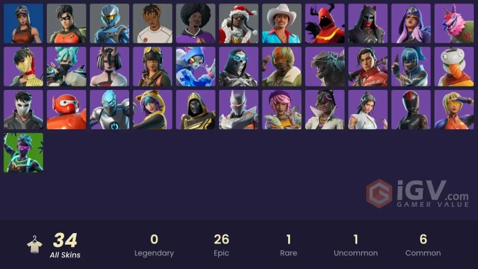 PC/PSN 34 skins | Renegade Raider | UNSC Spartan | Slayer Juice WRLD | Santa Dogg | Die With A Smile Bruno.lui467
