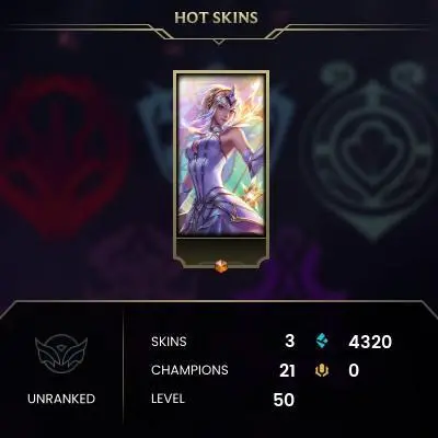 Unranked / NA / BE: 4320 / CHAMPS: 21 / Arcane Enforcer Caitlyn, Elementalist Lux, Arcane Undercity Vi / Arcane Inventor Jayce, Old Saint Zi