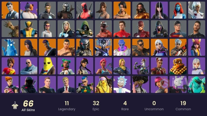 PC/PSN/XBOX | 66 skins | EMAIL CHANGEABLE | Gold Midas | Tart Tycoon | Fade | Raz | Joey | Predator | Spire Assassin | Gear Specialist Maya