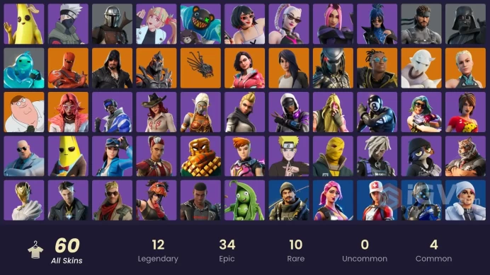 PC/PSN/XBOX | 60 skins | EMAIL CHANGEABLE | Naruto Uzumaki | Blue Striker | Lina Scorch | Subzero Cryptic | Trilogy | Cloud Striker | Snap