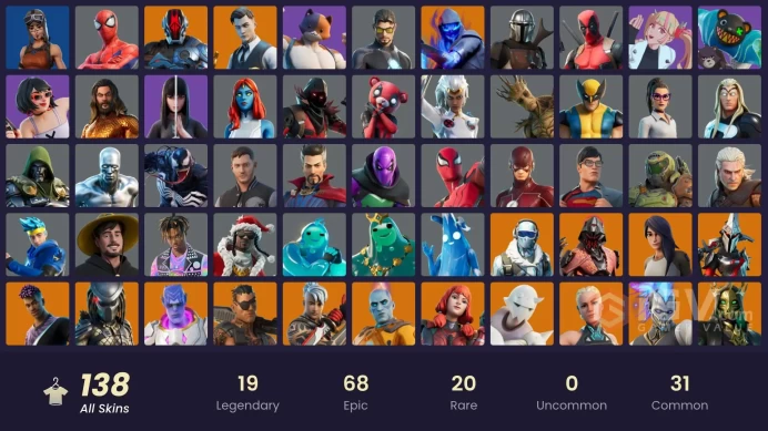 PC/PSN/XBOX | 138 skins | EMAIL CHANGEABLE | Renegade Raider | Gold Midas | Sultura | Cloud Striker | Lina Scorch | Kymera | Renzo the Destroyer