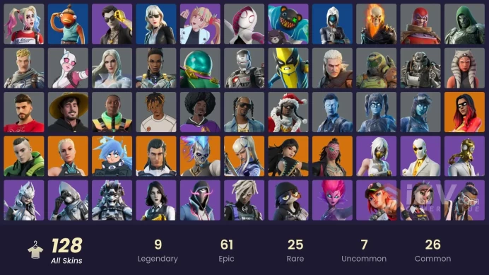 PC/PSN/XBOX | 128 skins | EMAIL CHANGEABLE | Era | Renzo the Destroyer | Paradigm (Reality-659) | Twyn | Reaper | Mizuki | The Ageless | 