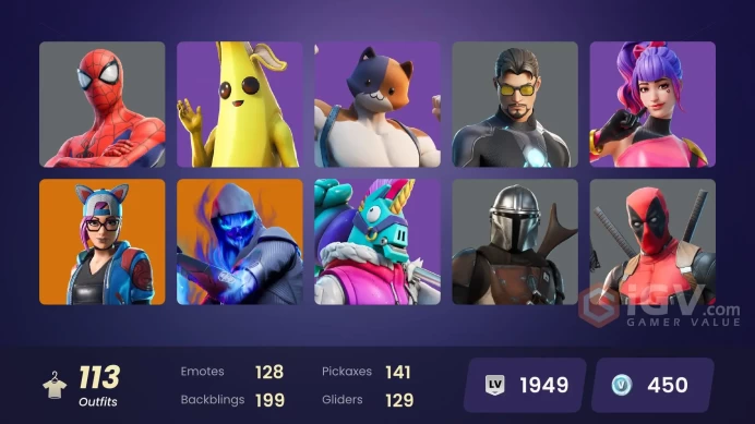 FA - [XBOX/SWITCH/PC] - 108 skins | Merry Mint Axe | Fixer | Cloud Striker | Point Patroller | Sultura 