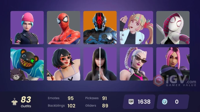 FA - [PSN/XBOXPC] - 83 skins | Wildcat | NBA 75 Swish | Naruto Uzumaki | The Foundation | Paradigm (Reality-659) | Torin|Nezumi | The Cube Queen