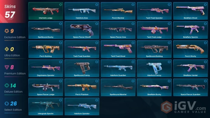 EU/TR - 15 Premium Skins-Celestial Fan-VCT25 x Classic-Reaver Vandal-XERØFANG Vandal-Helix Phantom-Imperium Vandal/ G.O.A.T. Buddy - Full Access