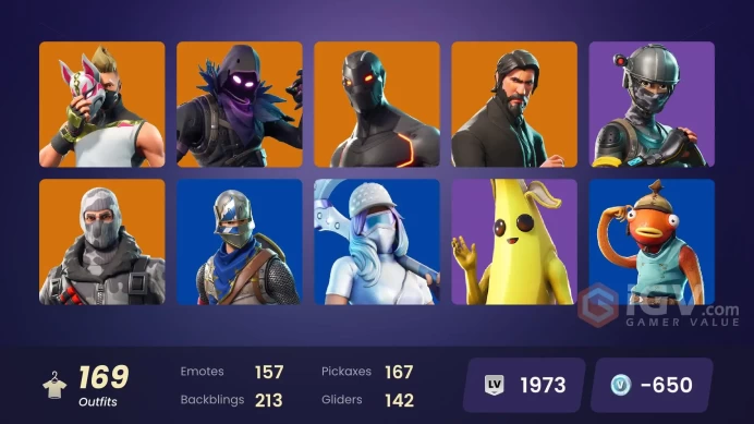 [PC] 169 skins | The Reaper | Blue Squire | Leviathan Axe | Royale Knight | Elite Agent | Blue Team Leader | Rogue Agent | Prodigy  | -650 VB