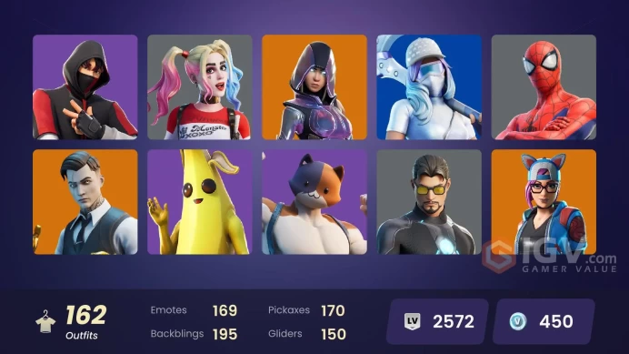 [PC] 162 skins | OG STW | IKONIK | Glow | Gold Midas | Gold Brutus | Tart Tycoon | Blue Striker | The Ice King | Predator | Torin | 350 VB