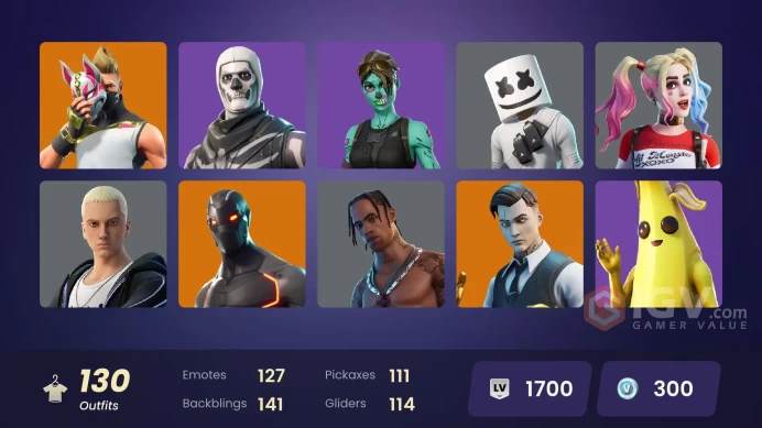 [PC] 129 skins | OG STW | Travis Scott | Astro Jack | Omega (stage 5) | Gold Midas | WORLD CUP | Rogue Agent | The Ice King | Predator | 300 VB