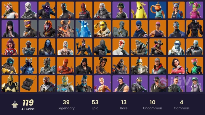 PC,PSN,XBOX 118 SKINS FA - STW - TRAILBLAZER - GINGER GUNNER - SKULL TROOPER - JUMPSHOT - BRITE BOMBER - DYNAMO  RK344