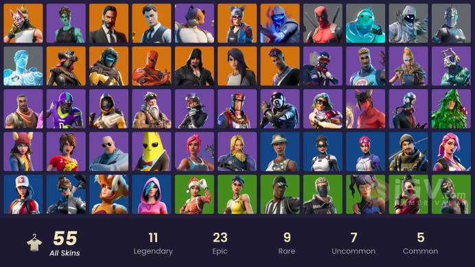 PC,PSN,XBOX 55 SKINS FA - JOHN WICK - LYNX - MIDAS - STRONG GUARD - PARADOX - GHOUL TROOPER - RECON EXPERT - CANDY AXE RK348