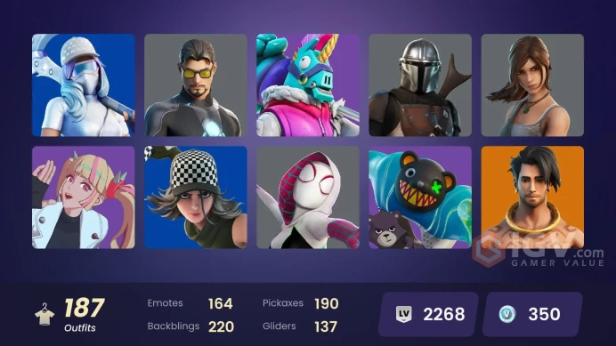 PC,PSN,XBOX 185 SKINS FA - JOLTARA - INFERNO - CHAMPION KUNO - EREN - LARA CROFT - MIDORIYA - SPIDER-GWEN - VICTORIA SAINT RK359
