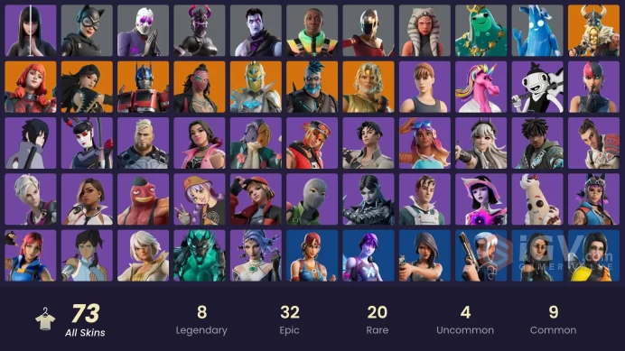 PC,PSN,XBOX 73 SKINS FA - ZORI BLISS - SARAH CONNOR - KOR - SASUKE - DARK LEGENDS - CATWOMAN - ERA RK382