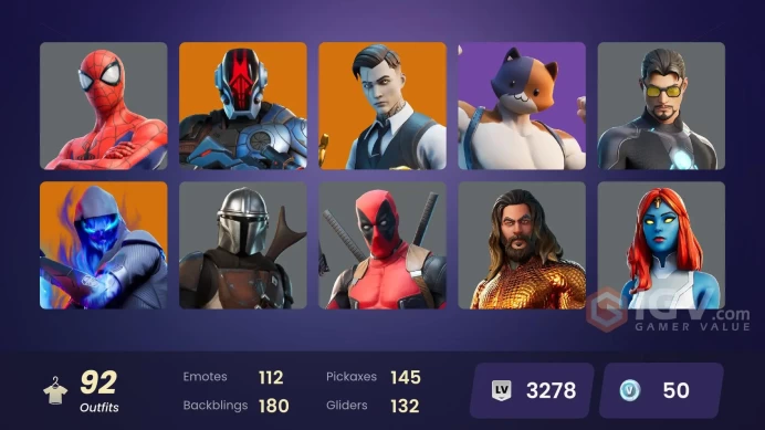 PC,PSN,XBOX 90 SKINS FA - GOLD MIDAS - YELLOWJACKET - SPIDER MAN - AURA - MOLTEN LEGENDS - DEADPOOL RK383