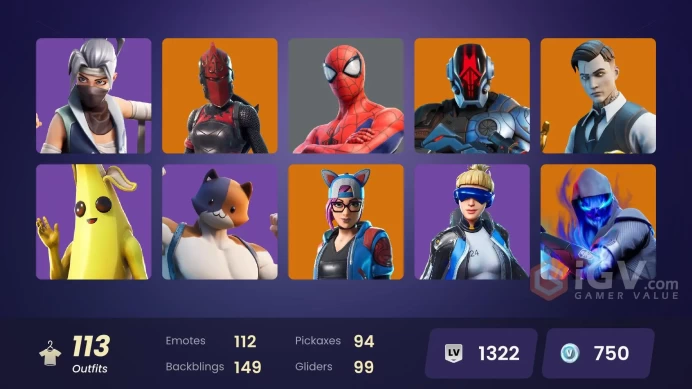 PC,PSN,XBOX 113 SKINS FA - STW - NEO VERSA - ULTIMA KNIGHT - SANTA DOGG - SUMMIT STRIKER - KUNO - SKULL RANGER RK403