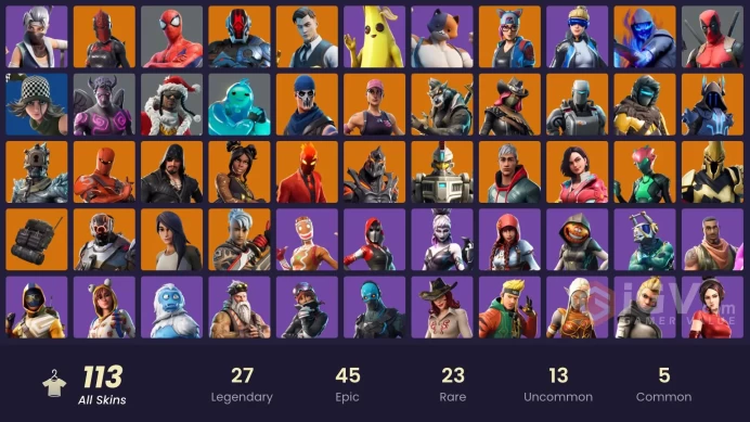 PC,PSN,XBOX 113 SKINS FA - STW - NEO VERSA - ULTIMA KNIGHT - SANTA DOGG - SUMMIT STRIKER - KUNO - SKULL RANGER RK403