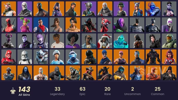 PC,PSN,XBOX 142 SKINS FA - STW - IKONIK - GLOW - REAPER - MERRY MINT AXE - GOHAN - LARA CROFT - BATMAN - SNOOP DOGG - TAKE THE L RK406