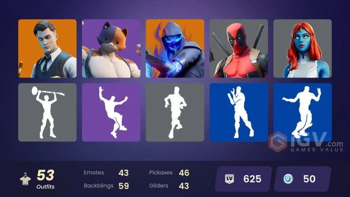 PC,PSN,XBOX 54 SKINS FA - GROOT - CLUTCH&GRIND - PLAGUE - RECON EXPERT - MANIC - YELLOWJACKET  RK338