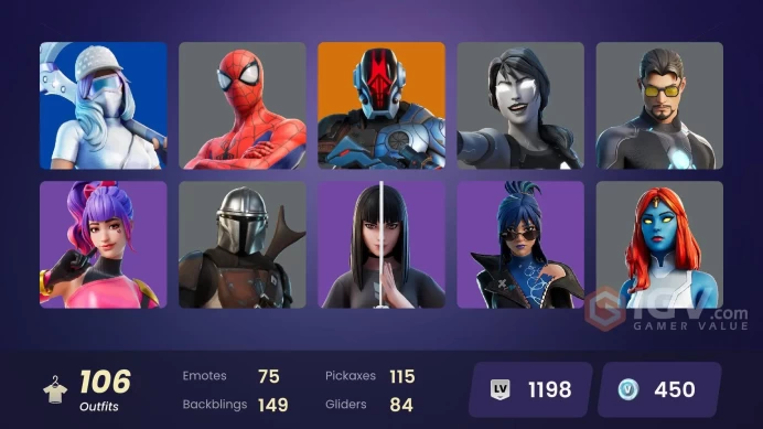 PC,PSN,XBOX 106 SKINS FA - MIKU - KOR - DOMINION - EDDIE BROCK - LOKI - DOOM - WOLVERINE - MORTY - HULK - FLASH - SPIDER-MAN RK429