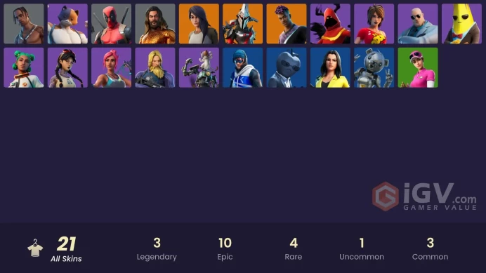 PC,PSN,XBOX 21 SKINS FA - TRAVIS SCOTT - ETERNAL KNIGHT,CLOAKED SHADOW,TNTINA,YELLOWJACKET,DEADPOOL RK463
