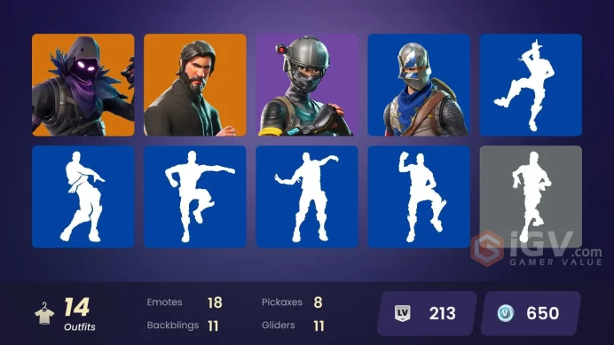 PC,PSN,XBOX 14 SKINS FA - REAPER - BLUE SQUIRE - RUST LORD - TAKE THE L RK270