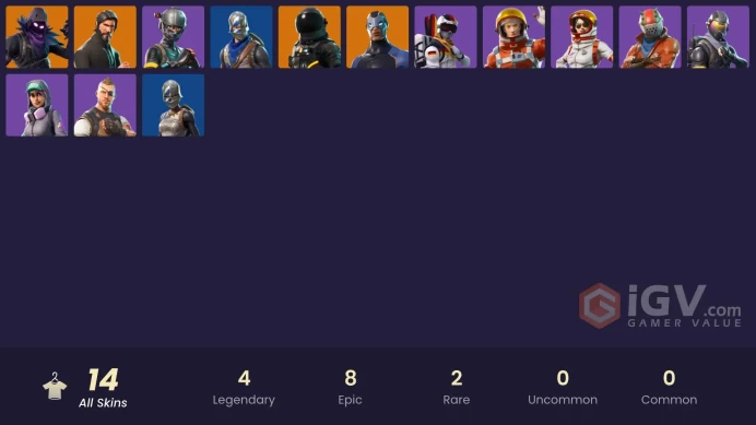 PC,PSN,XBOX 14 SKINS FA - REAPER - BLUE SQUIRE - RUST LORD - TAKE THE L RK270