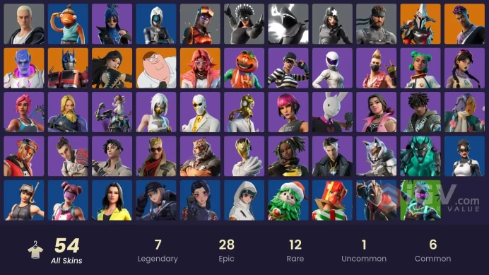 PC,PSN,XBOX 54 SKINS FA - BLAZE - ERA - TOMATOHEAD - SLIM SHADY - YELLOWJACKET - CHIGUSA RK284