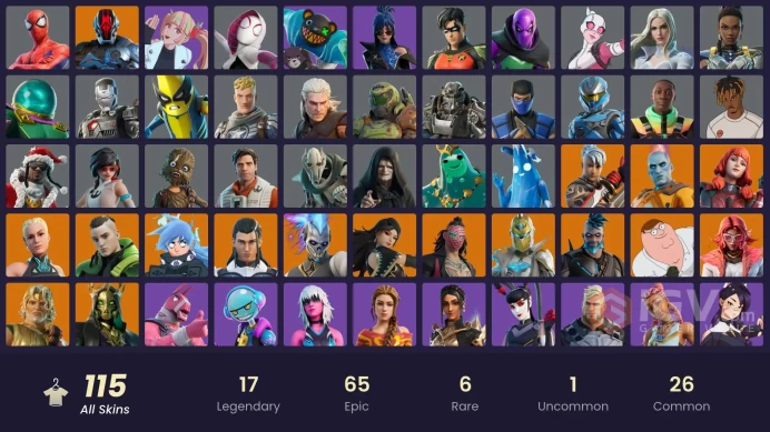 PC,PSN,XBOX 112 SKINS FA - VANGUARD ZADIE - ROBIN - APHRODITE - SANTA DOGG - PALPATINE - SPIDER-GWEN - EMMA FROST RK297