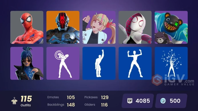 PC,PSN,XBOX 166 SKINS FA - STW - BACKLASH - CARNAGE - KYLO REN - GERALT - RICK - HARLEY QUINN - KOR - GROOT - RABBIT RAIDER RK298