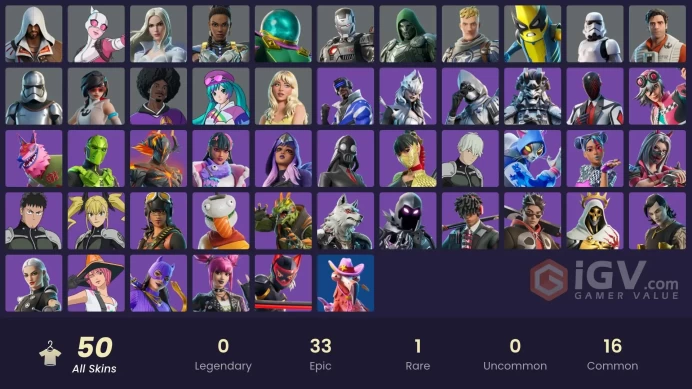 PC,PSN,XBOX 50 SKINS FA - RENO ICHIKAWA - THE DEALER - SABRINA CARPENTER - KAFKA HIBINO - KIKORU SHINOMIYA - EZIO - CORRUPTED LEGENDS RK317
