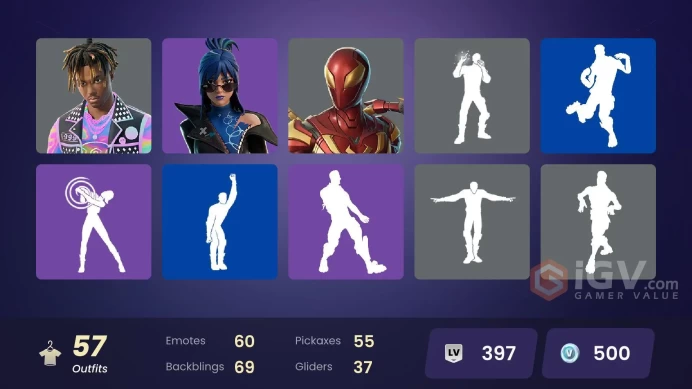 [ALL PLATFORMS]-57 Skin-60K V-B SPEND-Iron Spider-Kai Cenat-Juice WRLD-Snoop Dogg-AMP KAI-FULL ACCESS-