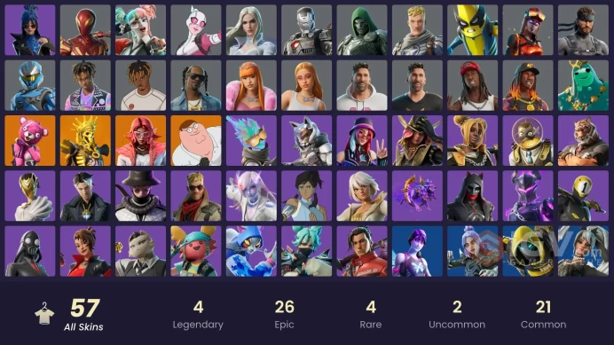 [ALL PLATFORMS]-57 Skin-60K V-B SPEND-Iron Spider-Kai Cenat-Juice WRLD-Snoop Dogg-AMP KAI-FULL ACCESS-