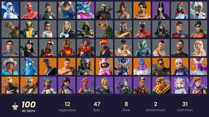 [ALL PLATFORMS]-100 Skin-Ryu-Lara Croft-Thanos-Chun-Li-FULL ACCESS-