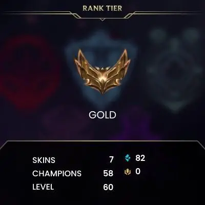 [EUW] - Gold IV / 7 Skins / Changeable Mail | Instant Delivery | Lifetime Warranty | 100% Handmade & Secure | 24/7 Support