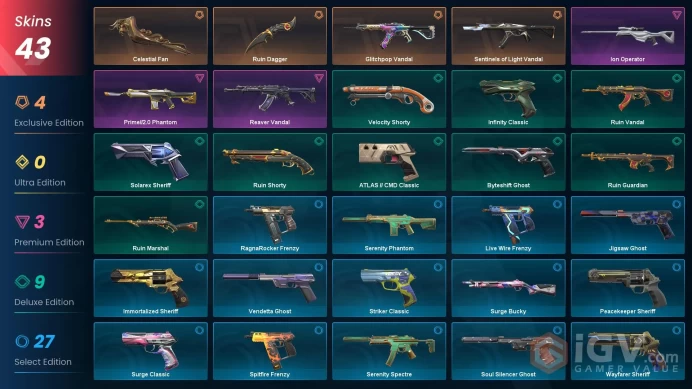 EU/TR/MENA/CIS // DIAMOND 1 // RUIN DAGGER // REAVER VANDAL // GLITCHPOP VANDAL // SENTINELS OF LIGHT VANDAL // XENOHUNTER KNIFE // ION OP