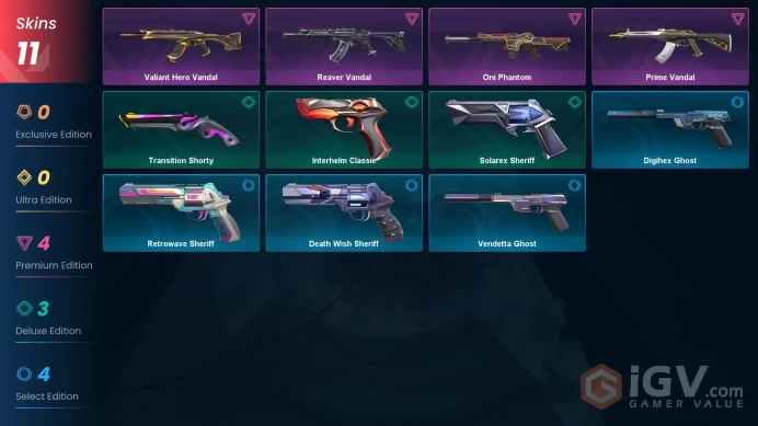 Eu/Full Access/Ranked Ready/Oni Phantom + Prime Vandal + Reaver Vandal + Valiant Hero Vandal