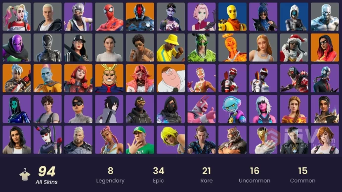 [ALL PLATFORMS]-94 Skin-100K V-B SPEND-Unchained Ramirez-Harley Quinn-Mogul Master (GER)-Mogul Master (CAN)-FNCS 3:1 Champion-FULL ACCESS-