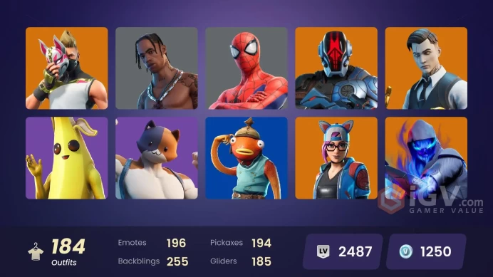 [ALL PLATFORMS]-184 Skin-Travis Scott-Astro Jack-OG STW-Unchained Ramirez-Fishstick-FULL ACCESS-