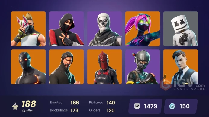 IKONIK, The Reaper, Take the L, Elite Agent, Leviathan Axe, Scenario, Marshmello | 187 Skins [Full Acess + Changeable Email] Psn,Xbox,PC